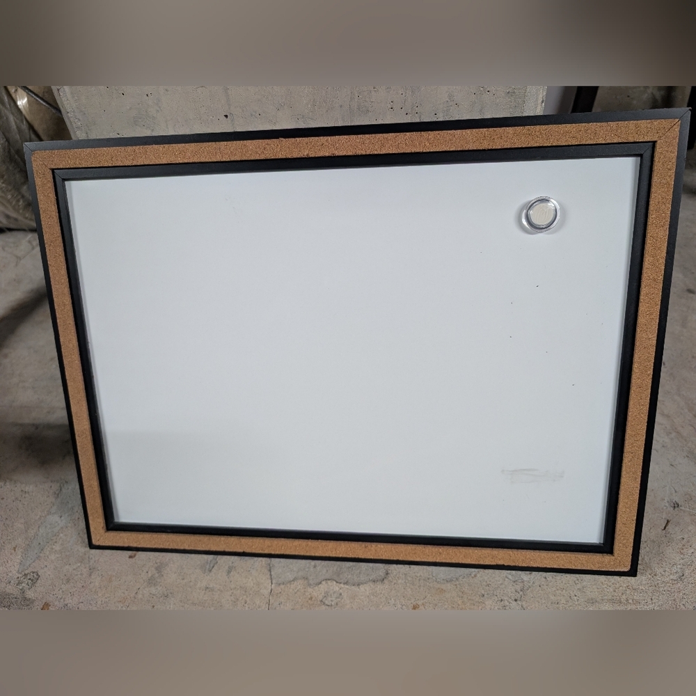 Whiteboard with Cork Border